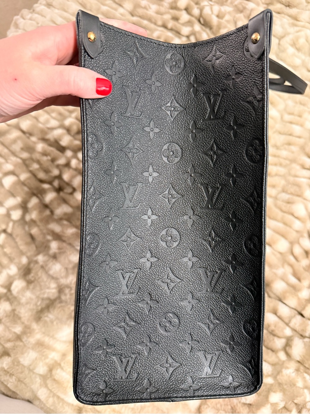 Authentic Louis Vuitton On The Go Black Empreinte GM SIZE LIKE NEW NEVER USED - Picture 10 of 15
